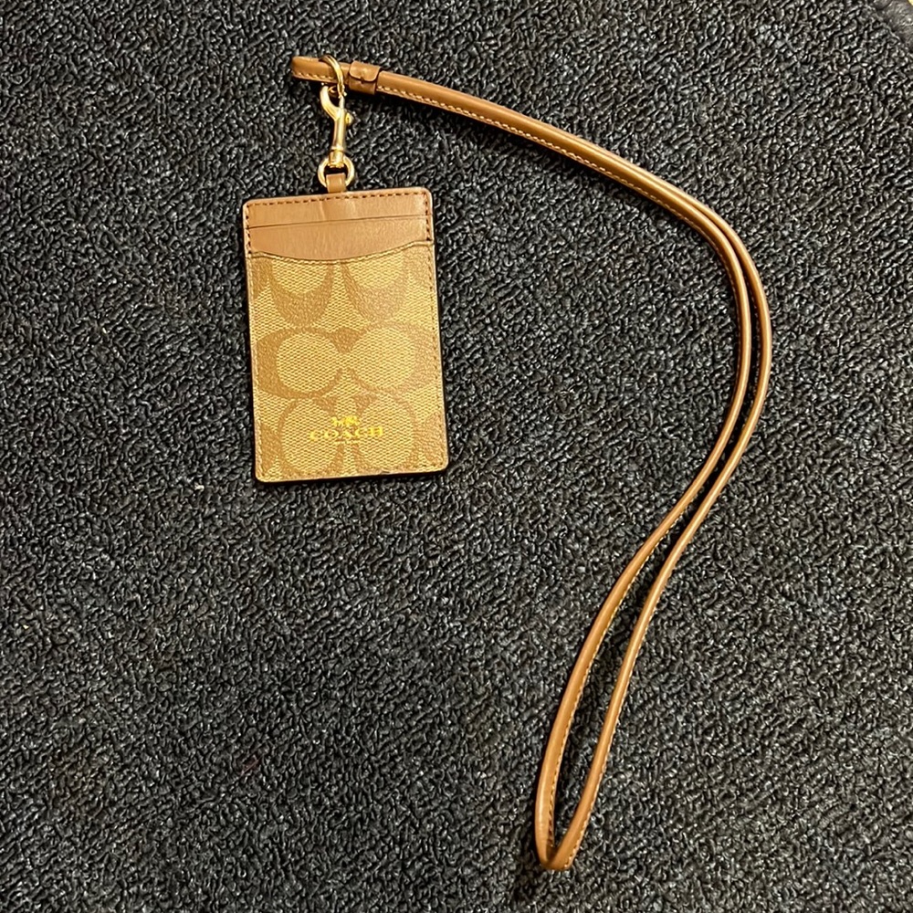Coach Tan Lanyard